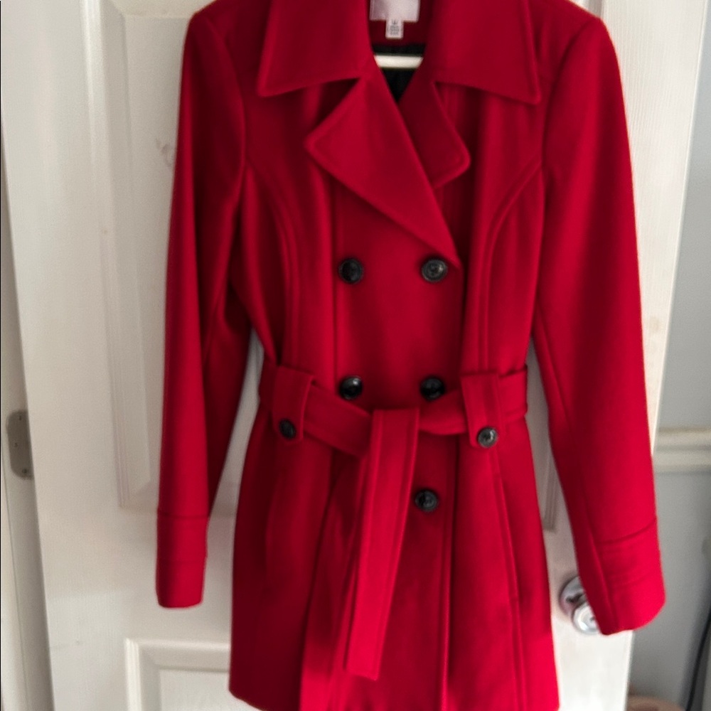 Croft & Barrow Women's Red Trench Coat